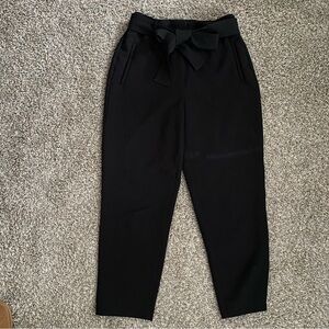 Rachel Zoe Black Tie Waist Cropped Pants